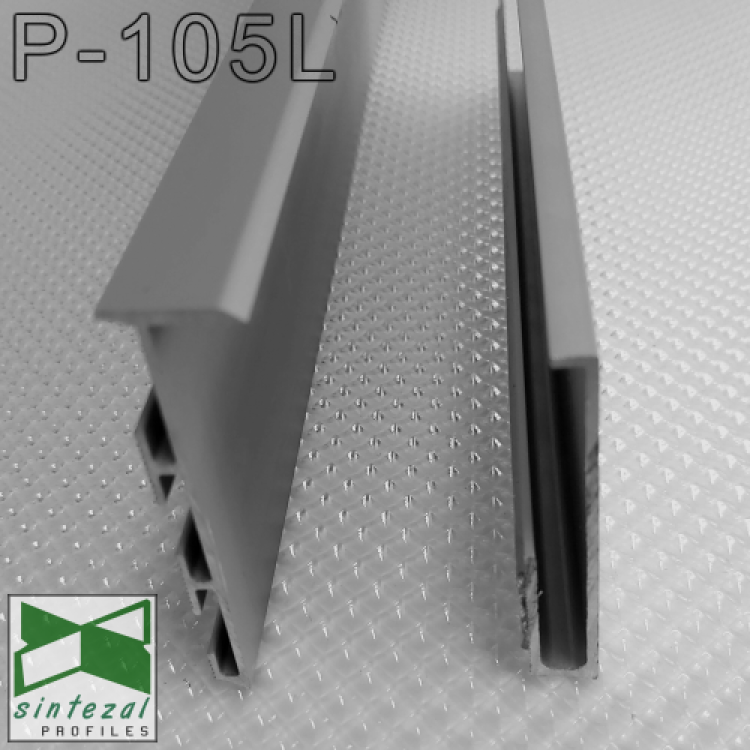 Універсальний алюмінієвий плінтус з LED-підсвіткою Sintezal P-105LED, 60х15х2500мм. Анодований