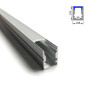 Алюминиевый LED-профиль с плоским рассеивателем П-10L, 10х13x2000мм.