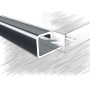 П-подібний кутовий профіль із нержавіючої сталі під плитку 10мм Cezar, 10х10мм, L-2.5м. Полірований.